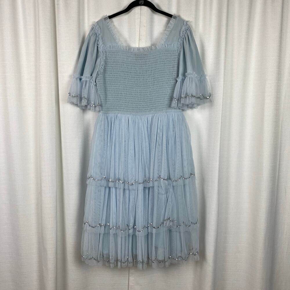 JessaKae Pale Blue Tiered Midi Dress - Picture 9 of 15